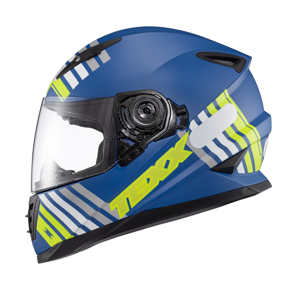 Capacete Texx Wing Grid Azul Verde e Branco