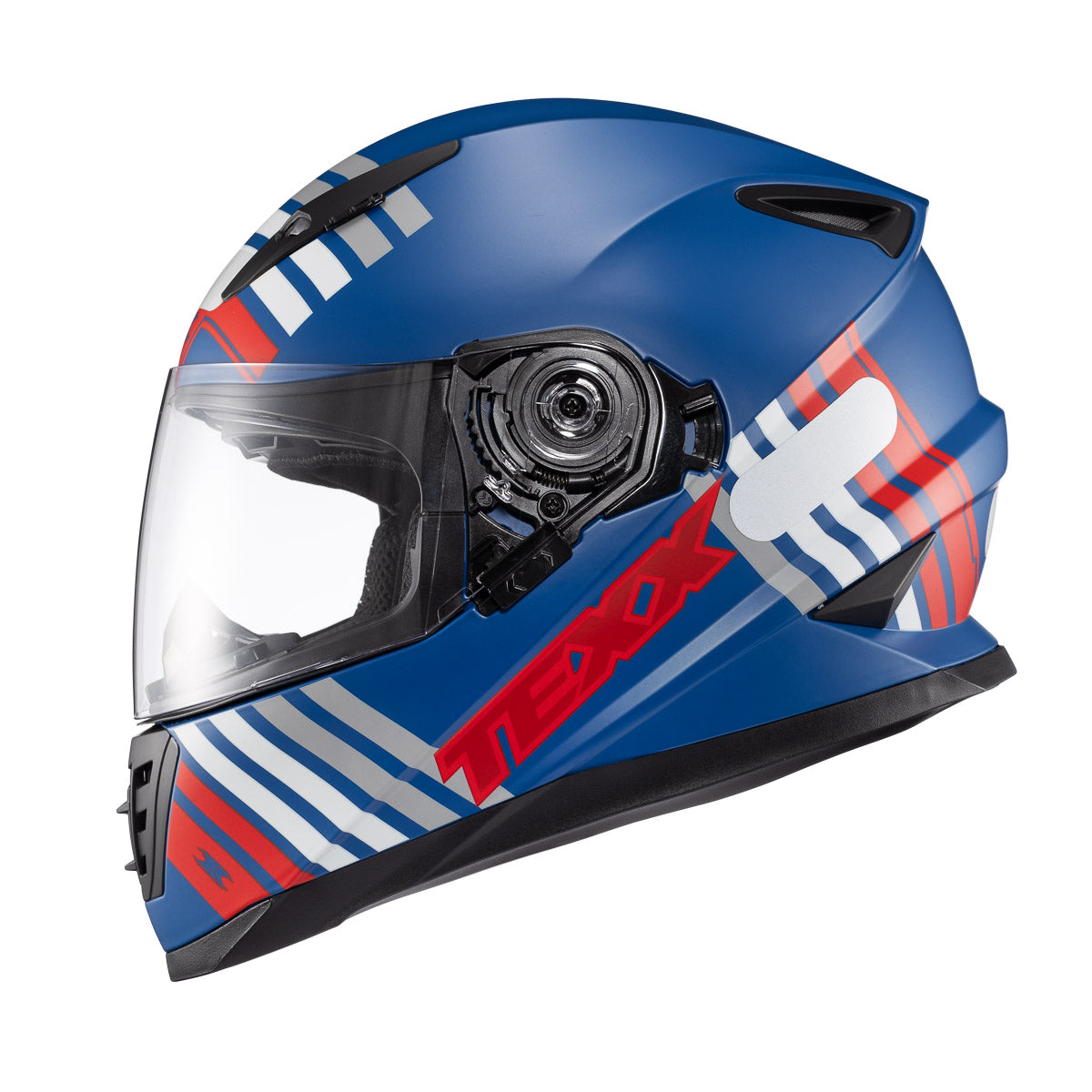 Capacete Texx Wing Grid Azul Vermelho e Branco