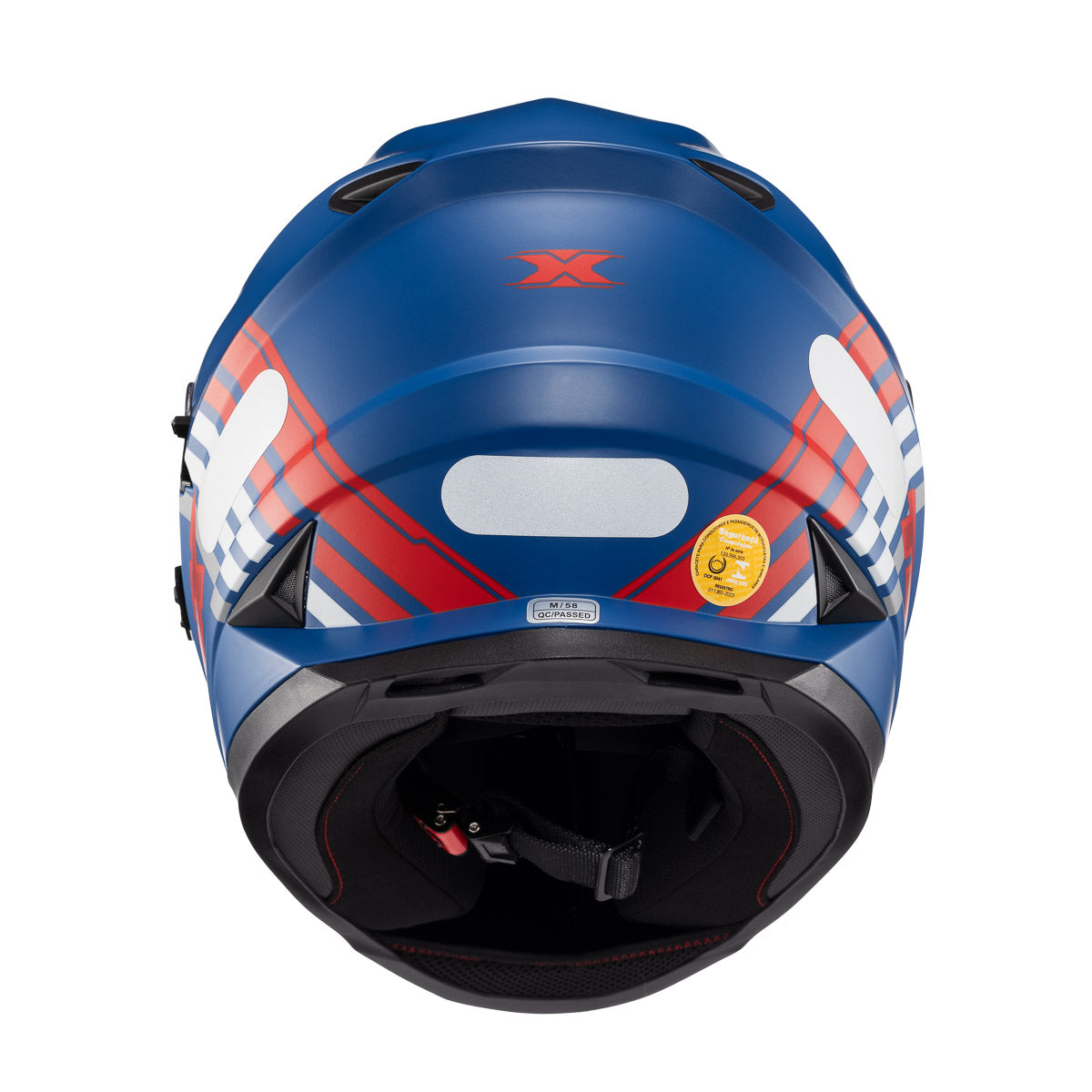 Capacete Texx Wing Grid Azul Vermelho e Branco