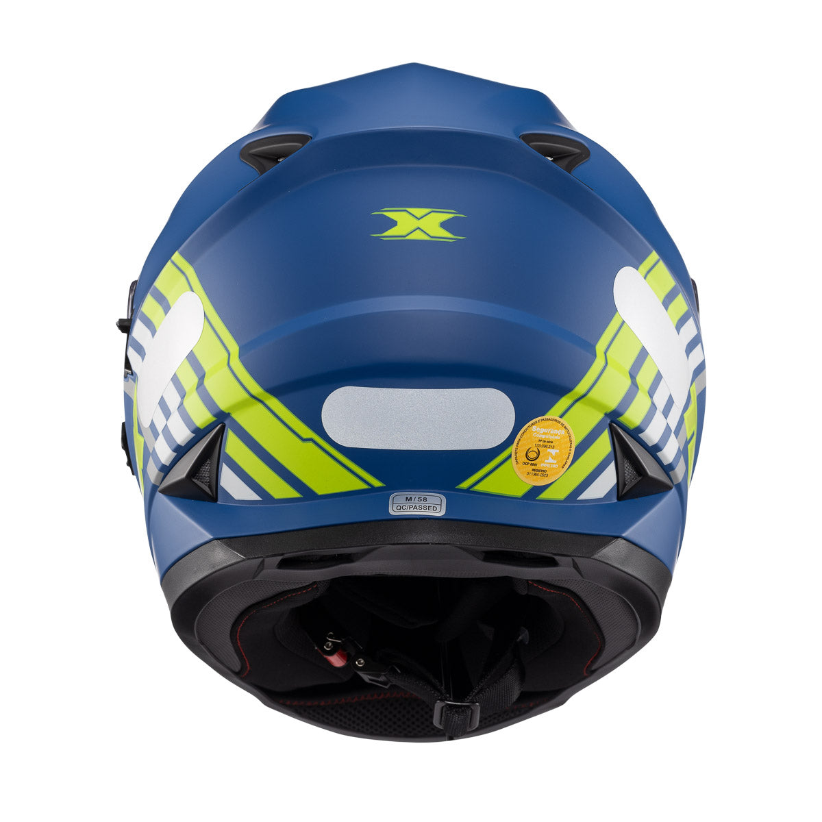 Capacete Texx Wing Grid Azul Verde e Branco