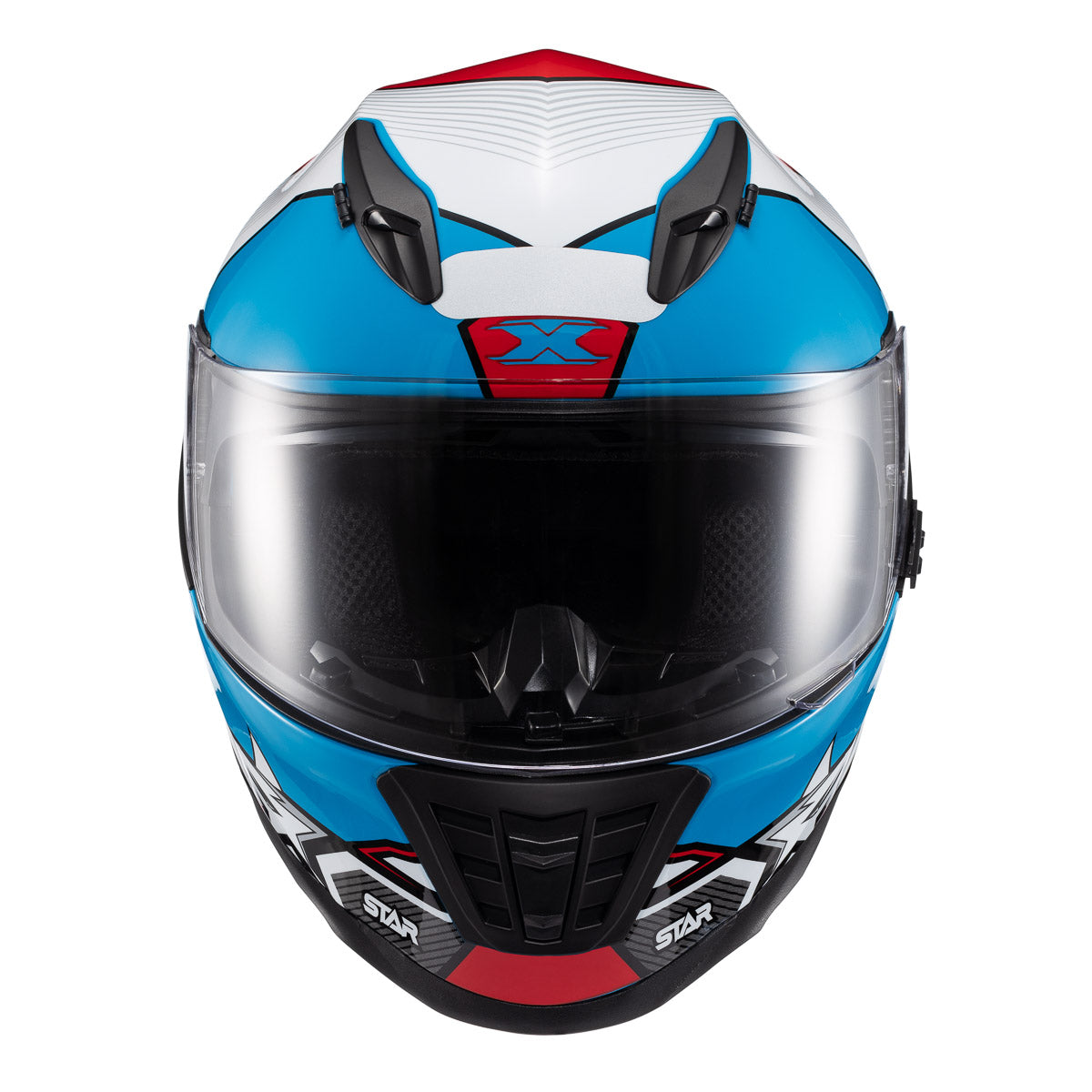 Capacete Texx Wing Superstar Azul Vermelho Branco
