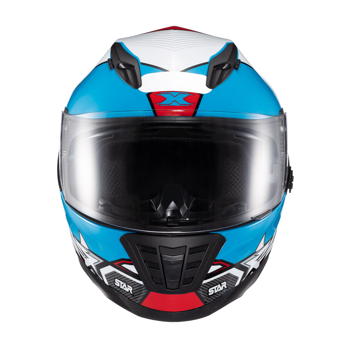 Capacete Texx Wing Superstar Azul Vermelho Branco