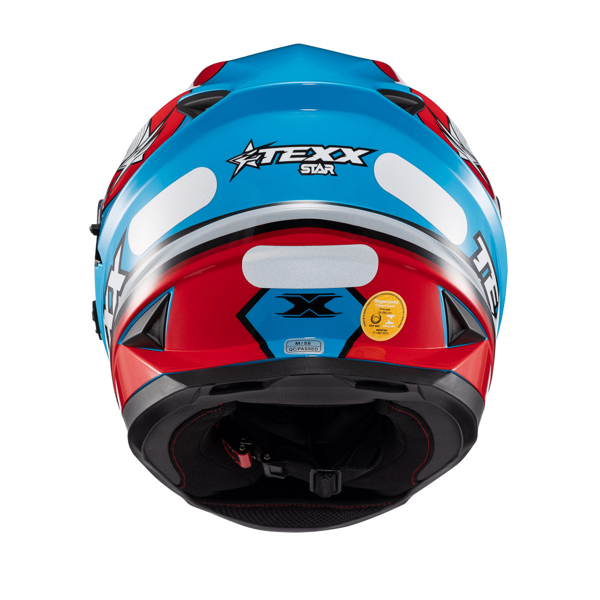 Capacete Texx Wing Superstar Azul Vermelho Branco
