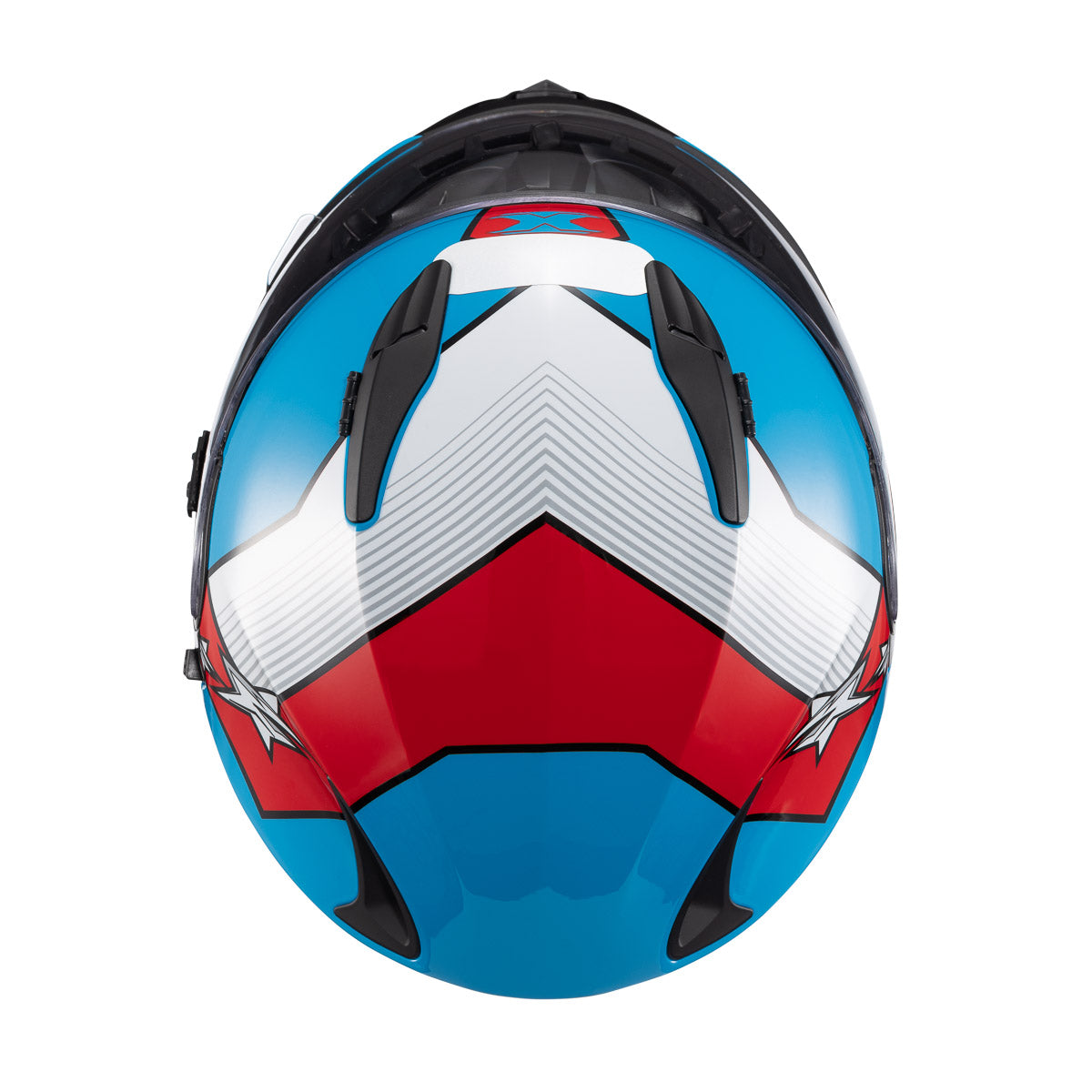 Capacete Texx Wing Superstar Azul Vermelho Branco
