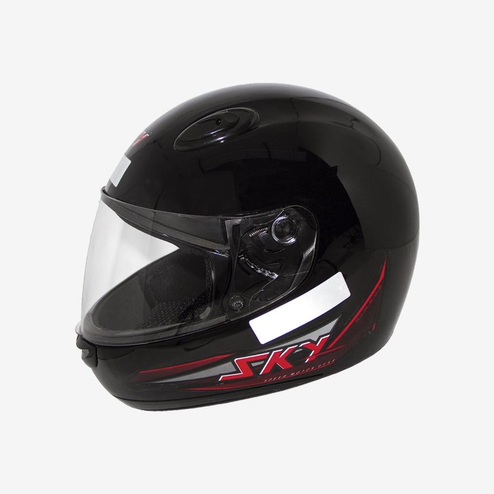 Capacete Moto Sky Nimbus Preto Brilho Vermelho