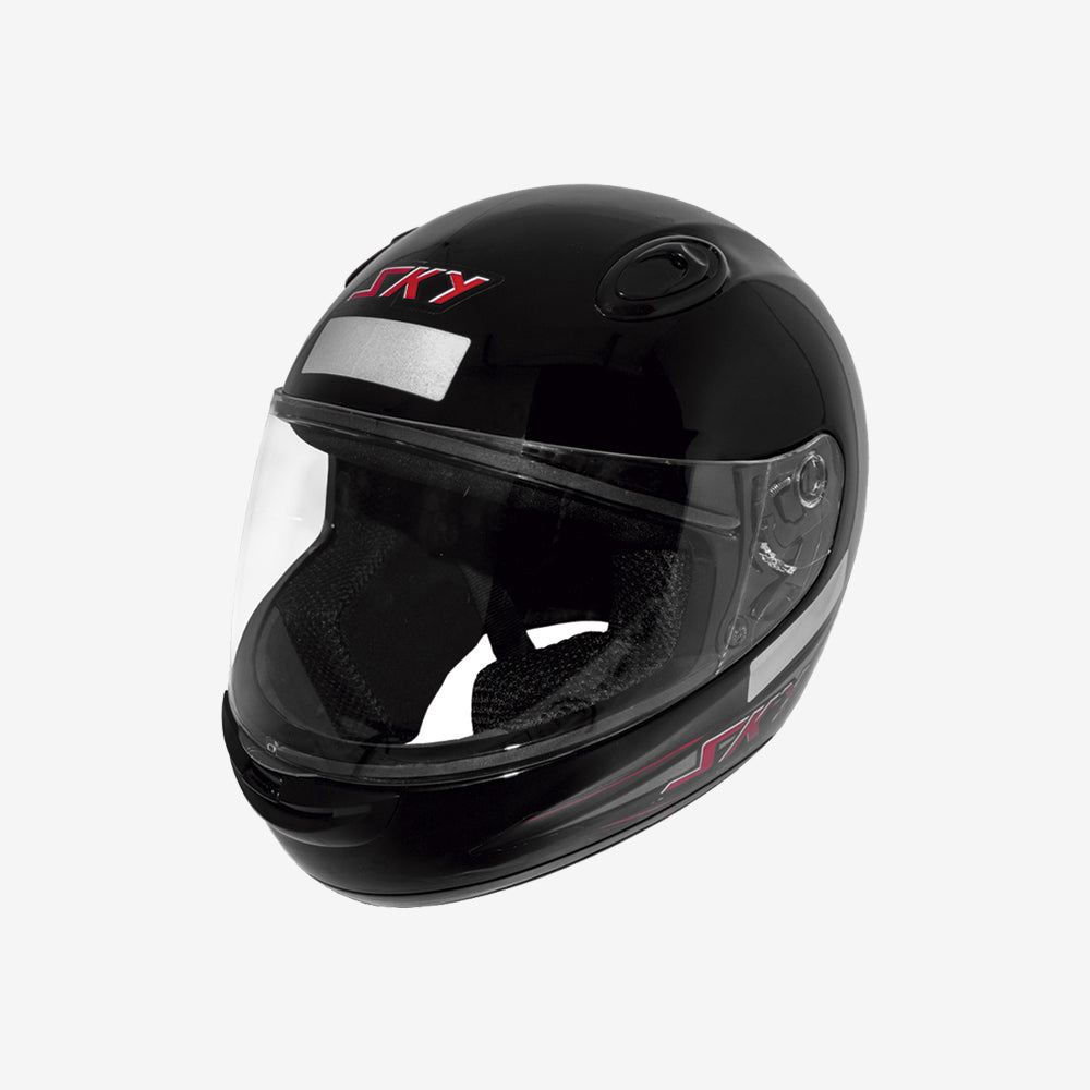 Capacete Moto Sky Nimbus Preto Brilho Vermelho
