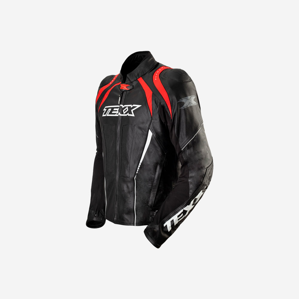 Jaqueta Texx Masculina Sniper V2 Motociclista Preta e Vermelha