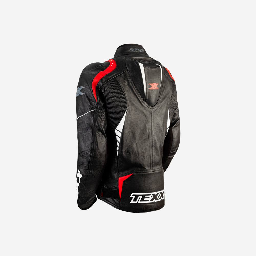 Jaqueta Texx Masculina Sniper V2 Motociclista Preta e Vermelha