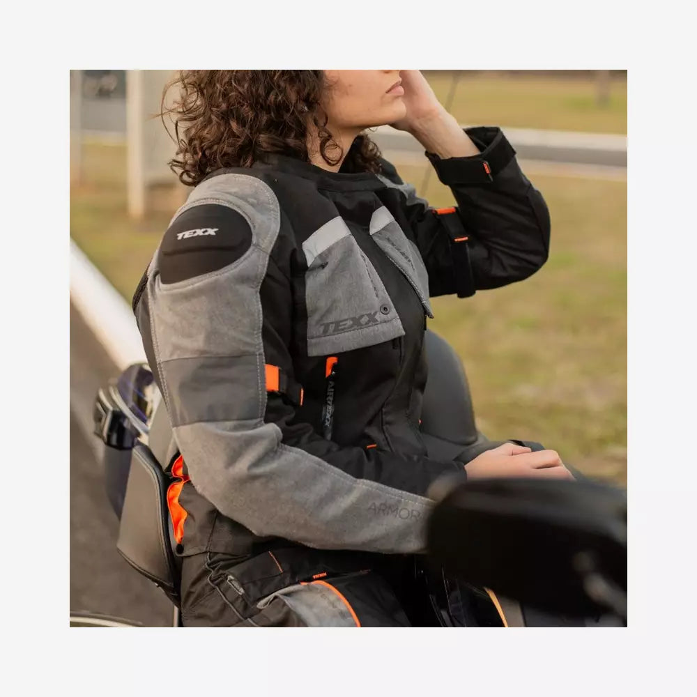 Jaqueta Texx Feminina Armor Lady Motociclista Laranja