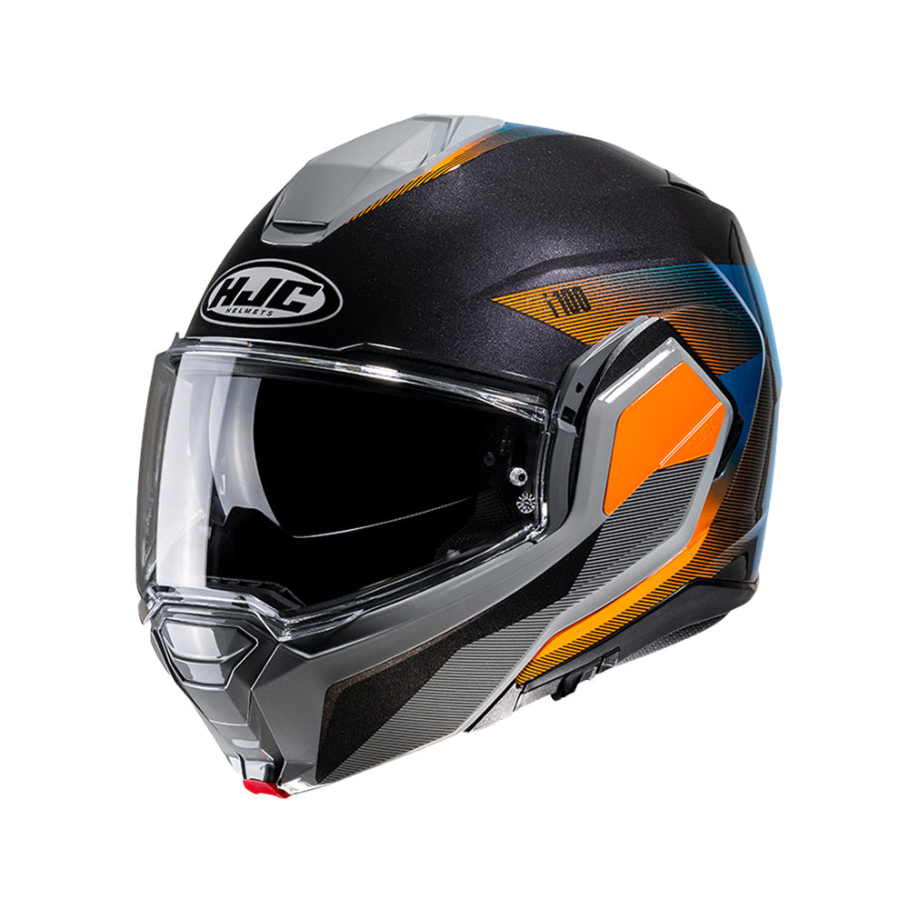 Capacete Hjc I100 180 Beston Cinza Laranja e Azul