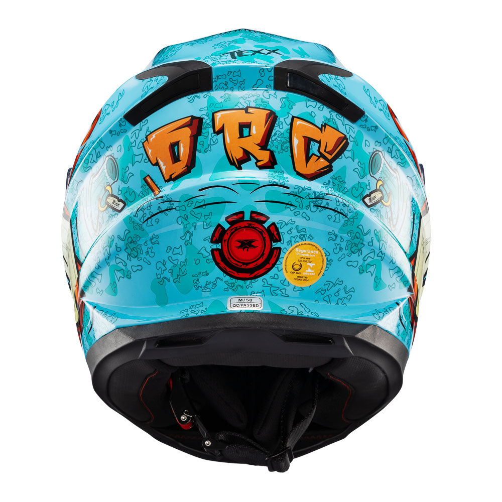 Capacete Texx Hawk Orc Turquesa 56