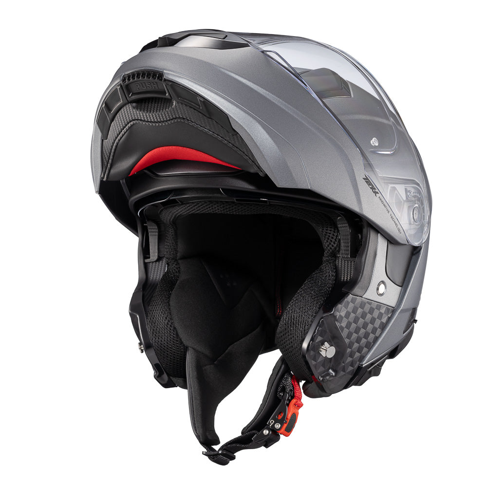 Capacete Texx Escamoteavel Kratos Solid Titanio Fosco