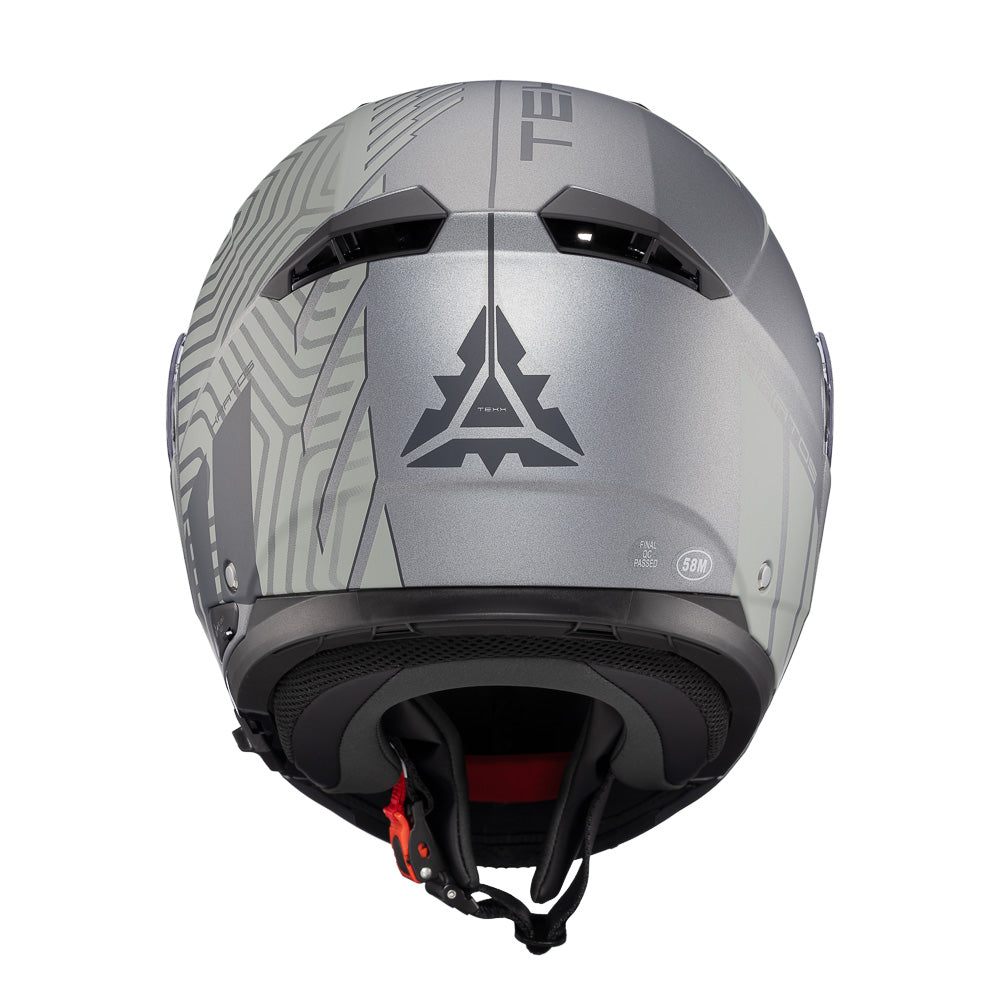 Capacete Escamoteável Texx Escam Kratos Cyber Cinza Fosco