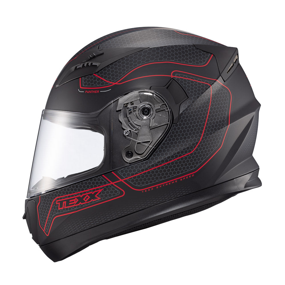 Capacete Texx Strike Panther Vermelho e Fosco